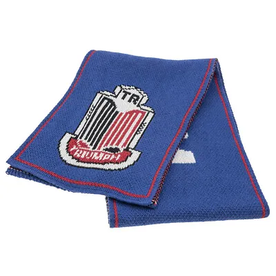 £38.40 • Buy Knit Scarf With Triumph Logo Dark Blue L 80  W 8.5  80% Cotton Blend 231-343