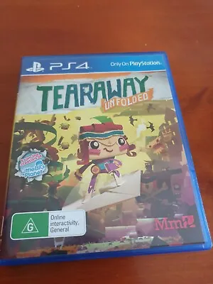 $22.99 • Buy TEARAWAY Game For PS4 (Pal, 2015) VGC, FREE TRACKED POST PLAYSTATION 4