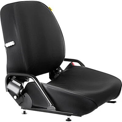 New Folding Forklift Seat - Komatsu Style, Fits Nissan, CAT, Toyota, Clark Models