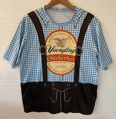 Yuengling Beer Octoberfest Shirt Mens Medium Graphic Colorful Lederhosen S/S • $12.99