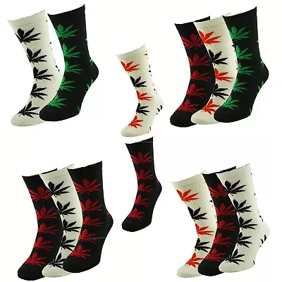 £3.90 • Buy Rasta Ganja Weed Leaf Marijuana Sports Cotton Blend Socks  UK 7-11 