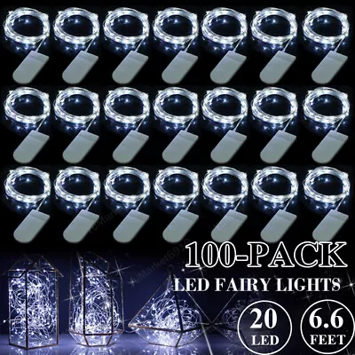 6.6ft 20 LEDs Battery Operated Mini LED Copper Wire String Xmas Party Lights Lot • $5.98