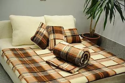 £27.78 • Buy Woollen BLANKET EU MERINO NATURAL WOOL 100% ALL SIZES!!! KRATKA