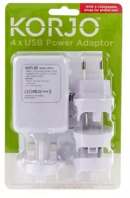 $32.94 • Buy International Travel Adapter Universal USB C 4 USB Power Adapter Worldwide 5A