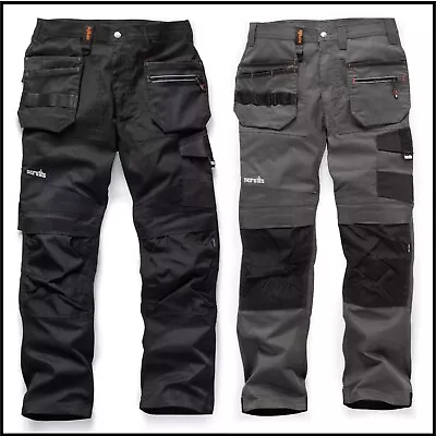 £41.99 • Buy Scruffs Work Trousers - Trade Flex Slim Fit Straight Leg With Stretch Black Grey