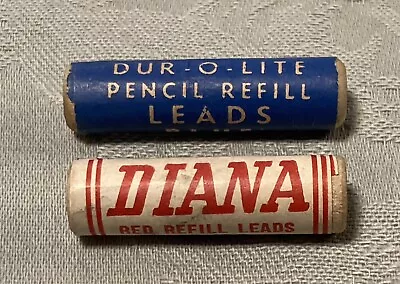 Vintage/Antique  Dur-O-Lite And Diana Mechanical  Pencil Wood Tube Lead Lot NOS • $19