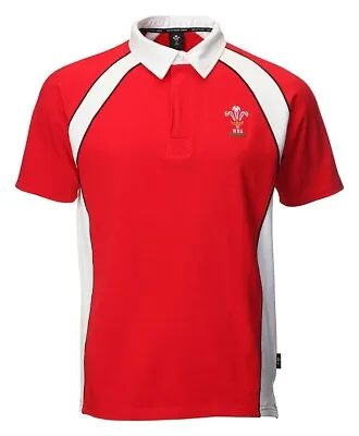 Manav Wales Short Sleeve Jersey Rugby Shirt Top Adults WRU Welsh Mens • £22.50