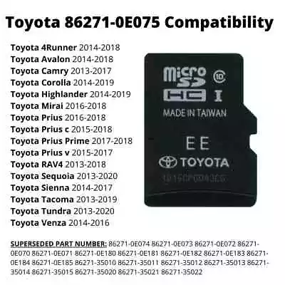 Latest 2023 Gps Navigation Micro Sd Card Update Toyota Oem 86271 0e075 Usa/ca • $39.99