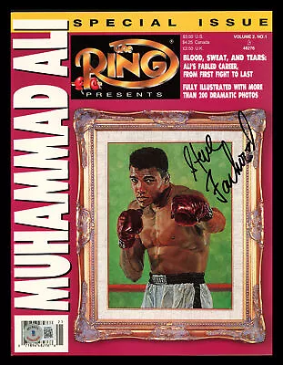 Steve Farhood Autographed Signed Ring Magazine (Smudged) Beckett BAS QR #BK08852 • $19