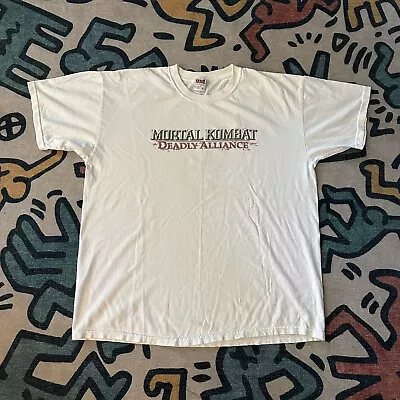 Vintage 2002 Mortal Kombat Deadly Alliance Video Game Promo White Shirt Size XL  • $125