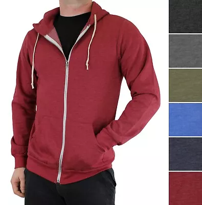 True Classic Men's Hoodie Zip Jacket Athletic Fit Poly/Cotton Fleece Lined Hood • $34.99