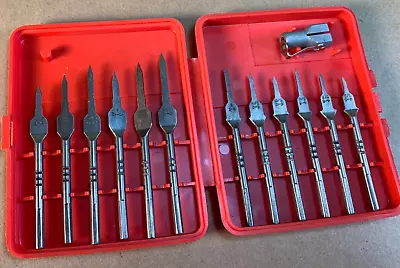 NICE Vintage Craftsman Wood Countersink Drill Bit Set With Depth Stop- FREE SHIP • $44.99