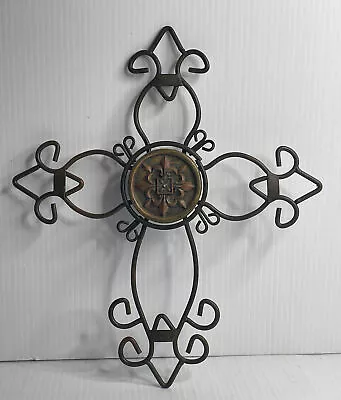 Dark Brown Wall Cross 12” Religious Christian Garden Decor Outdoor Indoor Gothic • $11.95