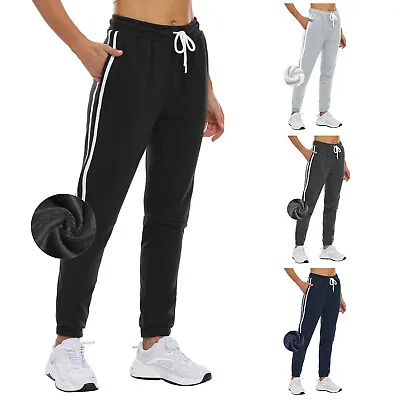 Women's Fleece Trousers Lined Thick Joggers Ladies Sweatpants Stretch Warm Pants • £14.99