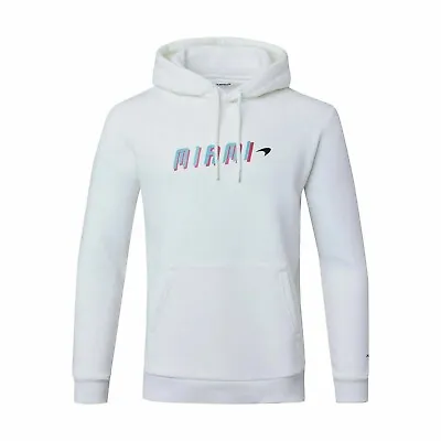 McLaren F1 Hoodie Miami White Neon Graphic '22 Official Merchandise • £32