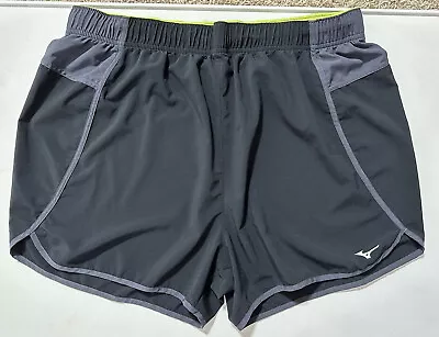 Mizuno Womens Athletic Volleyball Fitness Shorts Lightweight Size XL Black Gray • $16.99