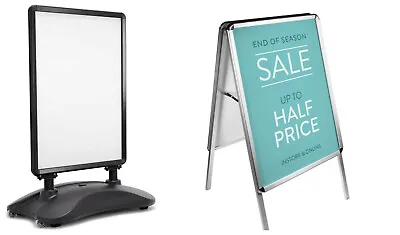 A0 A1 Waterbase Pavement Poster Sign A-board Snap Frame Shop Display Stand  • £94.99