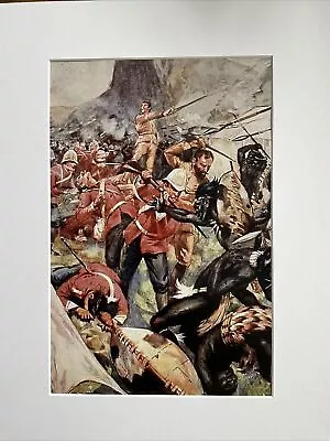 Last Stand At Isandhlwana Zulu War. Mounted Print 16x12 • £20