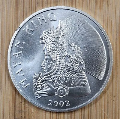 2002 Belize 1 Oz Mayan King Silver .999 Silver Coin • $41.30