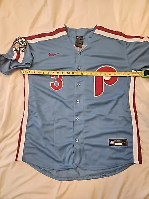 21108 Nike Philadelphia Phillies BRYCE HARPER 2022 World Series JERSEY Large • $49