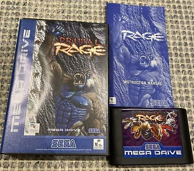 PRIMAL RAGE Sega Mega Drive Game Pal Boxed Complete With Manual CIB • $30