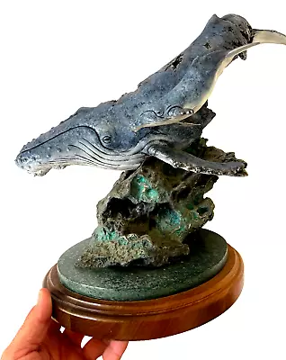 MILL CREEK Blue Whale Ocean SCULPTURE Ancient Mariners Joe Slockbower Signed • $199