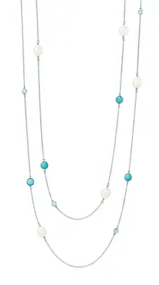 Tiffany & Co. Elsa Peretti Color By The Yard Sprinkle Necklace (diamonds/pearls) • $1690