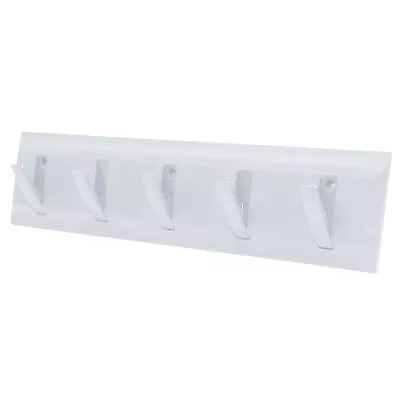 5 Coat Hooks Rack Hanger Wall Over Door Pegs Hat Clothes Key Towel Organiser • £7.39