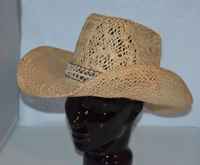 Bailey U-ROLLIT  Vintage  Cowboy Hat New West Western Straw Band 7 1/8 • $39.99