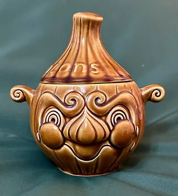 Vintage Sadler Lidded Ceramic Onion Face Pot Sadler Pottery • £10