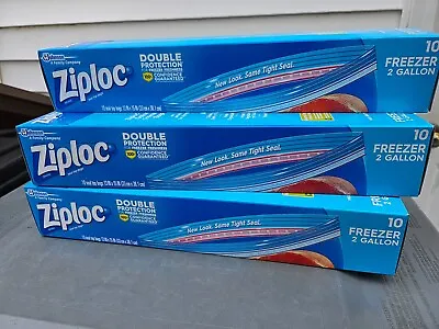 Ziploc 2 Gallon Food Storage Freezer Bags Grip 'N Seal  50 Ct  ( 10ct X 5 Boxes • £28.50