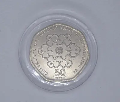 2010  100 Years Of Girl Guiding 50p Fifty Pence Coin Circulated In Capsule • £2.95