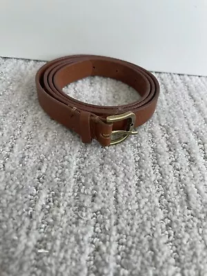 J. Crew Skinny Brown Leather Belt  • $9.99