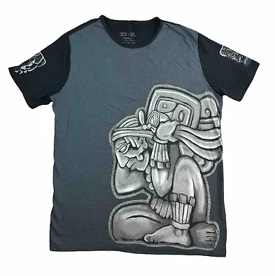 Ay Guey Piedra Maya Warrior XL Black T-shirt Love Our History Mexican Mayan Rock • $50
