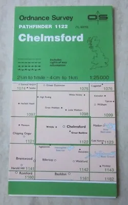 Chelmsford  -  Ordnance Survey Pathfinder Map    Sheet 1122  (c) • £5.29