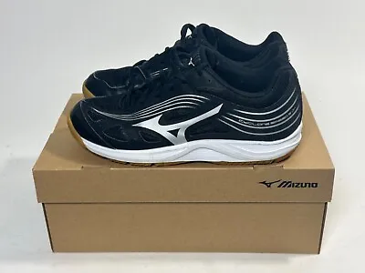Mizuno Cyclone Speed 3 Jr Volleyball Shoes Girls Size 5 Black Quality Used • $39