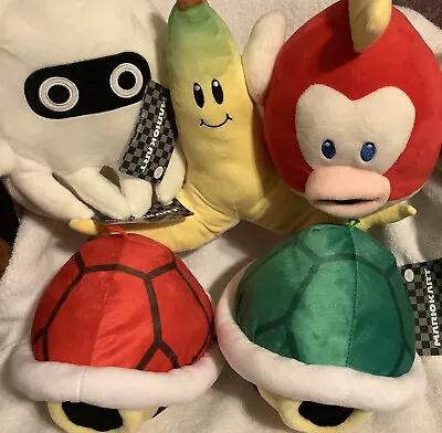 Mario Kart Enemies 9 Inch Nintendo Stuffed Plush Toy Boo Cheep Banana Peel NWT • $14.95