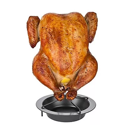 Gifts Vertical Chicken Roaster Rack Poultry Roaster Cooker Beer Chicken Holder • $18.99