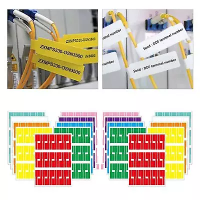 600x Cable Marker Sticker Self-Adhesive Identification Labels Organizer • £9.17