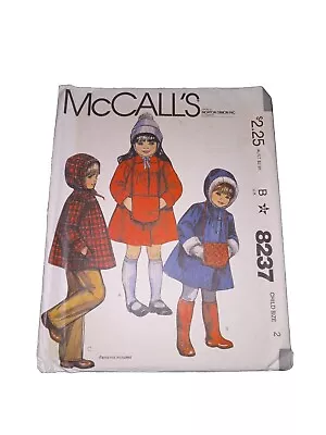 Vtg McCall's 8237 Sew Pattern Child Size 2 • $7.97