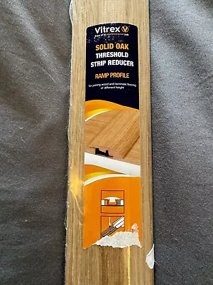 Real Solid Oak Ramp For Wood Flooring Trim Door Threshold Bar Reducer NEW • £22