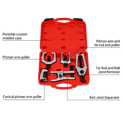 6PCS Front End Service Tool Kit Set Ball Joint Tie Rod Pitman Arm Puller Remover • $43.99