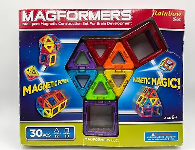 Magformers 30 Piece Rainbow Set Intelligent Magnetic Construction Set 6+ • $25.99