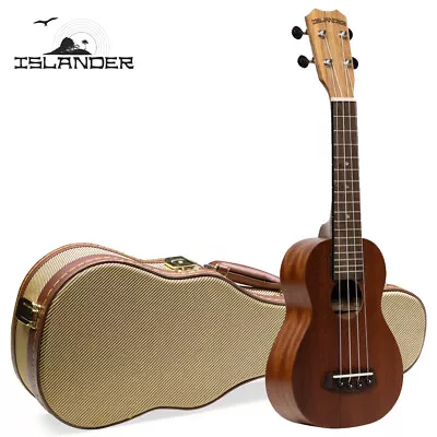 NEW Islander By Kanile'a MS-4 Soprano Ukulele Natural W/ Vintage Tweed Hard Case • $199.99