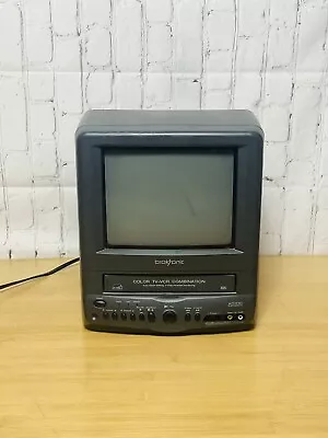 Broksonic 9” TV VCR Combo Retro Gaming CRT TV CTSGT-2799T No Remote PARTS ONLY • $44.99