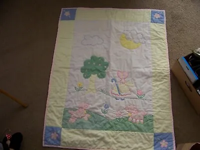 Vtg Baby Togs Little Bo Beep Baby Girl Quilt Blanket/crib Quilt 37x47  Cute! • $7.81