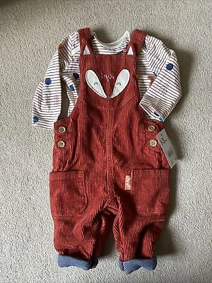 Mothercare Baby Boys 1-3 Months Dungaree Set Bnwt • $12.62