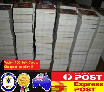 🌟 YuGiOh! 100 Bulk Cards Pack [10 Rares & HOLOS] GENUINE KONAMI • $6.95