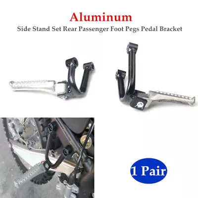 Pair Motorcycle Bike Side Stand Set Rear Passenger Foot Pegs Pedal Bracket Refit • $37.69