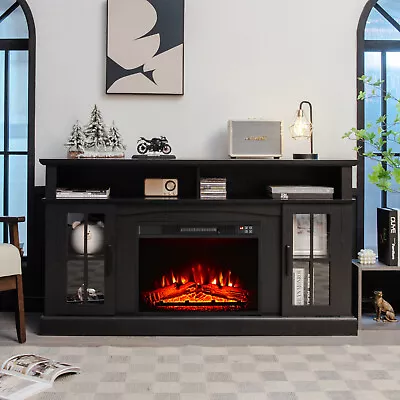 58  Fireplace TV Stand W/ 1400W Electric Fireplace For TVs Up To 65  • $349.99